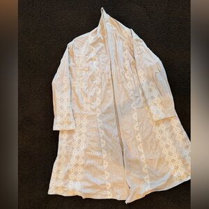 Sundance Grey and Cream Southwest Embroidered Jacket Cardigan